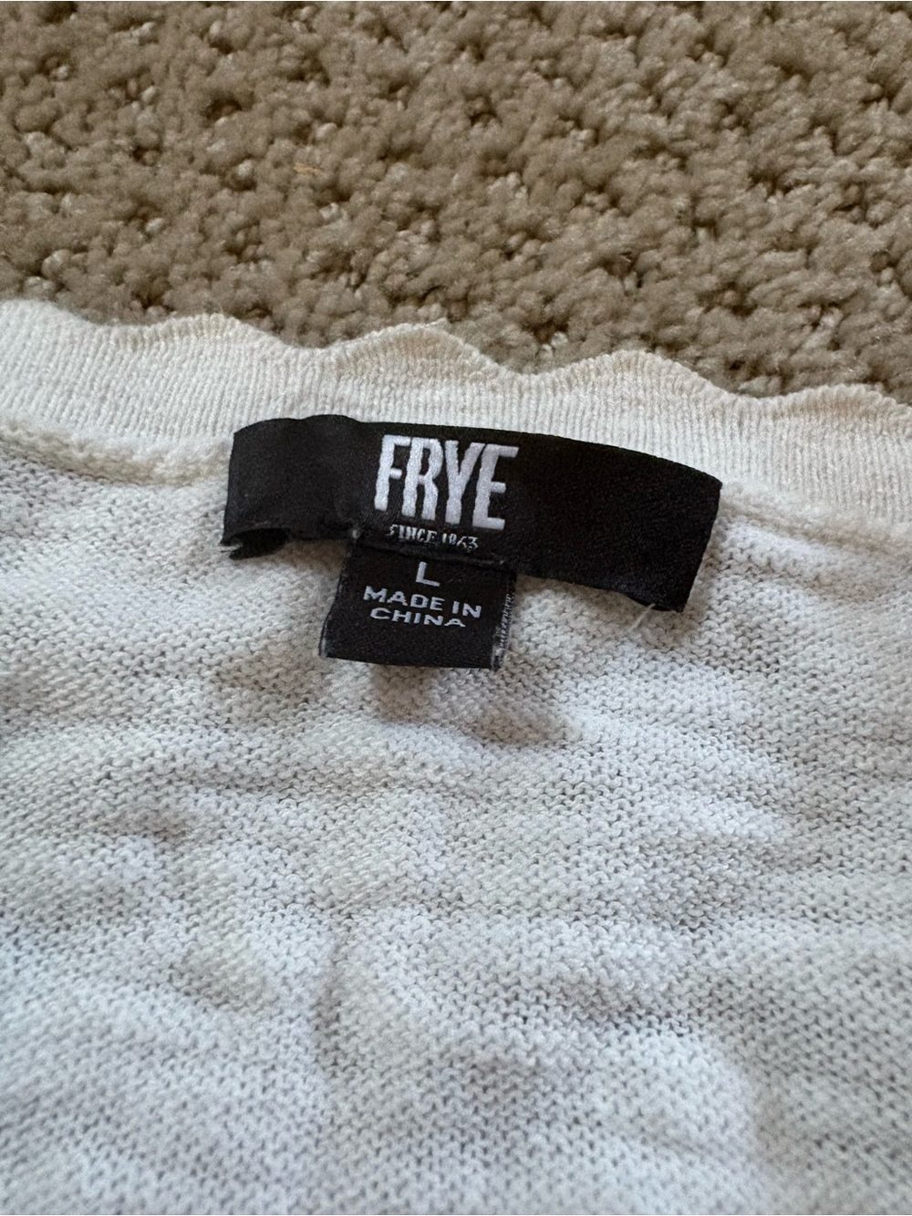 Frye Cream Knit Button-Front Women's Cardigan - Picture 3 of 3